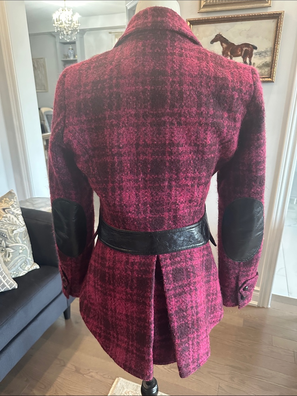 Smythe equestrian Plaid Tailored Wool-Blend Blazer - Picture 6 of 13